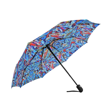 'Clematis Sapphire' Auto-Foldable Umbrella