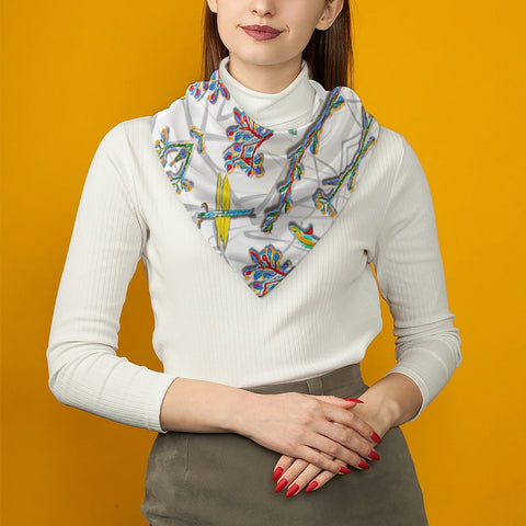 'Regenesis' (White Edit) Poly Scarf Square