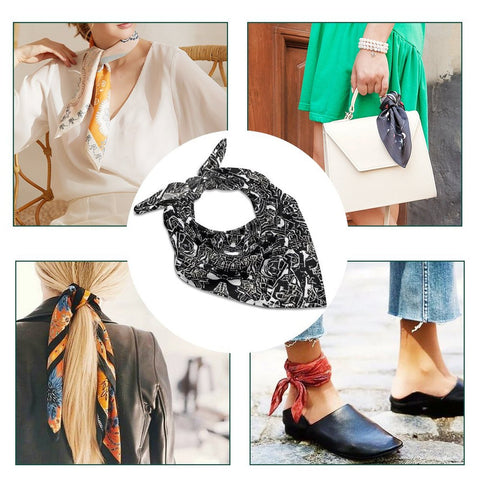 'Liquorice' Poly Scarf Squre