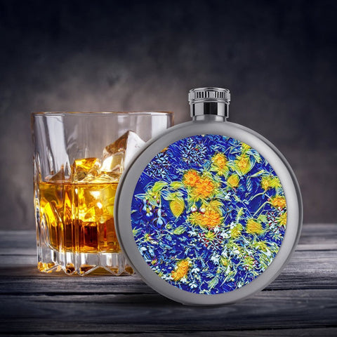 'Summer Basket' Hip Flask