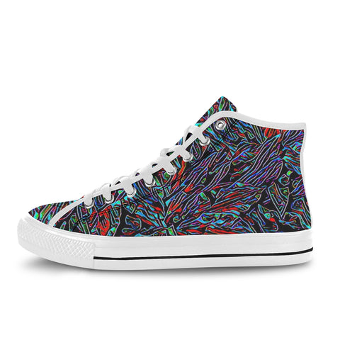 'Clematis Neon' (White Trim) Vancouver Canvas Boots