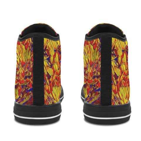'Peony' (Black) Women's 'Vancouver' High Top Boots