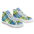 'Yorkshire Tartan' (Slant - White) Vancouver Canvas Boots