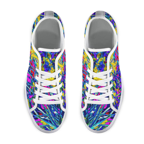 'Agapanthus' (White Trim) Seattle Women's Canvas Plimsolls