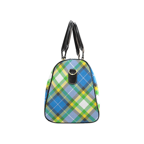 'Yorkshire Tartan' (Slant) Nylon Duffle With Faux Leather Trim