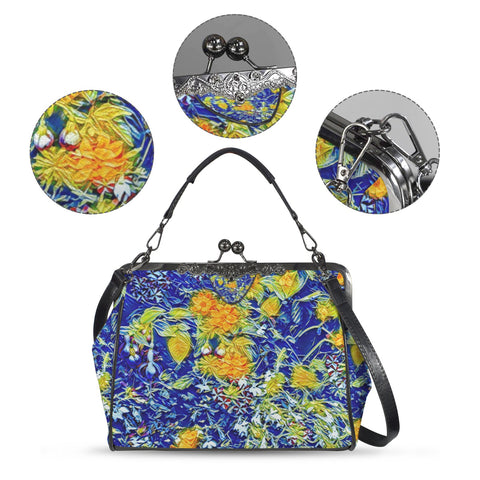 'Summer Basket' Kisslock Crossbody Shoulder Bag (Model 1752)