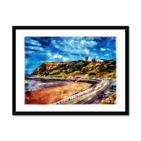 'Castle Headland' Watercolour Framed Print