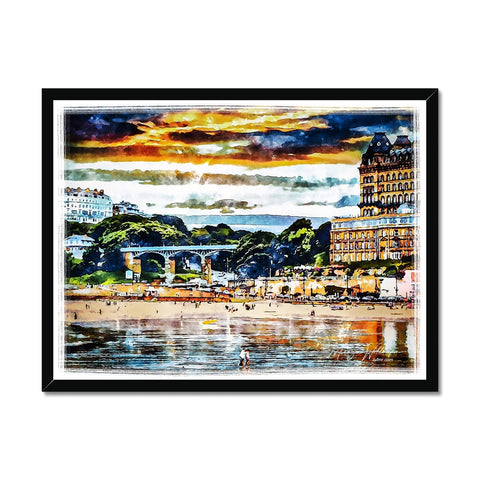 'South Sands' Watercolour Framed Print