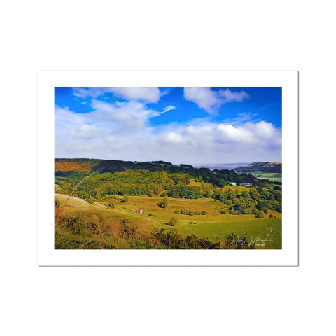 'Hambleton Hills' Enhanced Photo Hahnemühle Rag Print